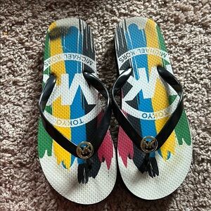 Michael Kors Colorful Flip Flops